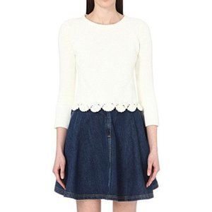 Maje Moliere Crochet-trim Knitted Sweater NWT